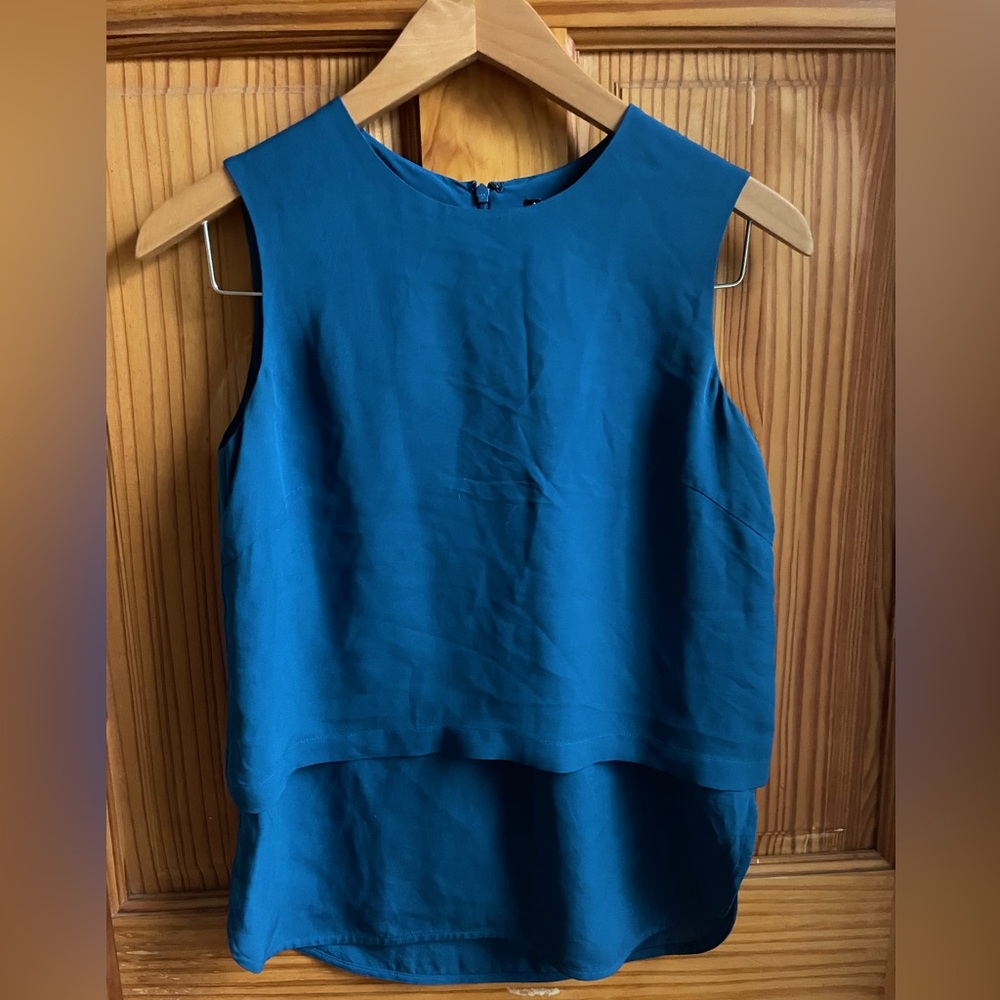 Theory Shell Top in Silk Georgette